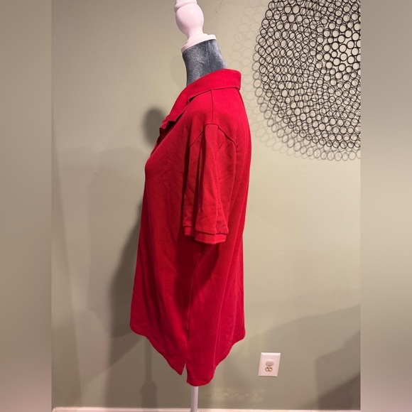 Tsla Red Short Sleeve Polo Button Shirt - Picture 2 of 5